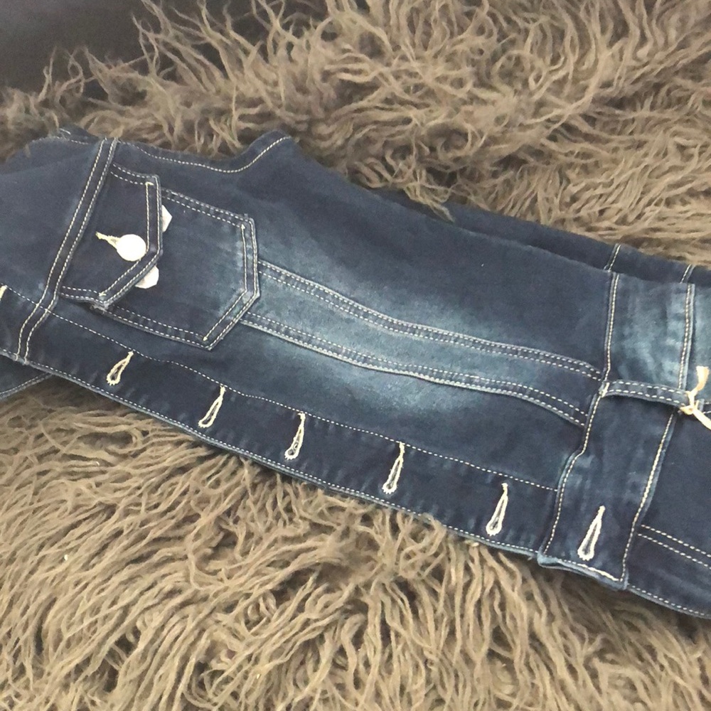 Jean button down jumper